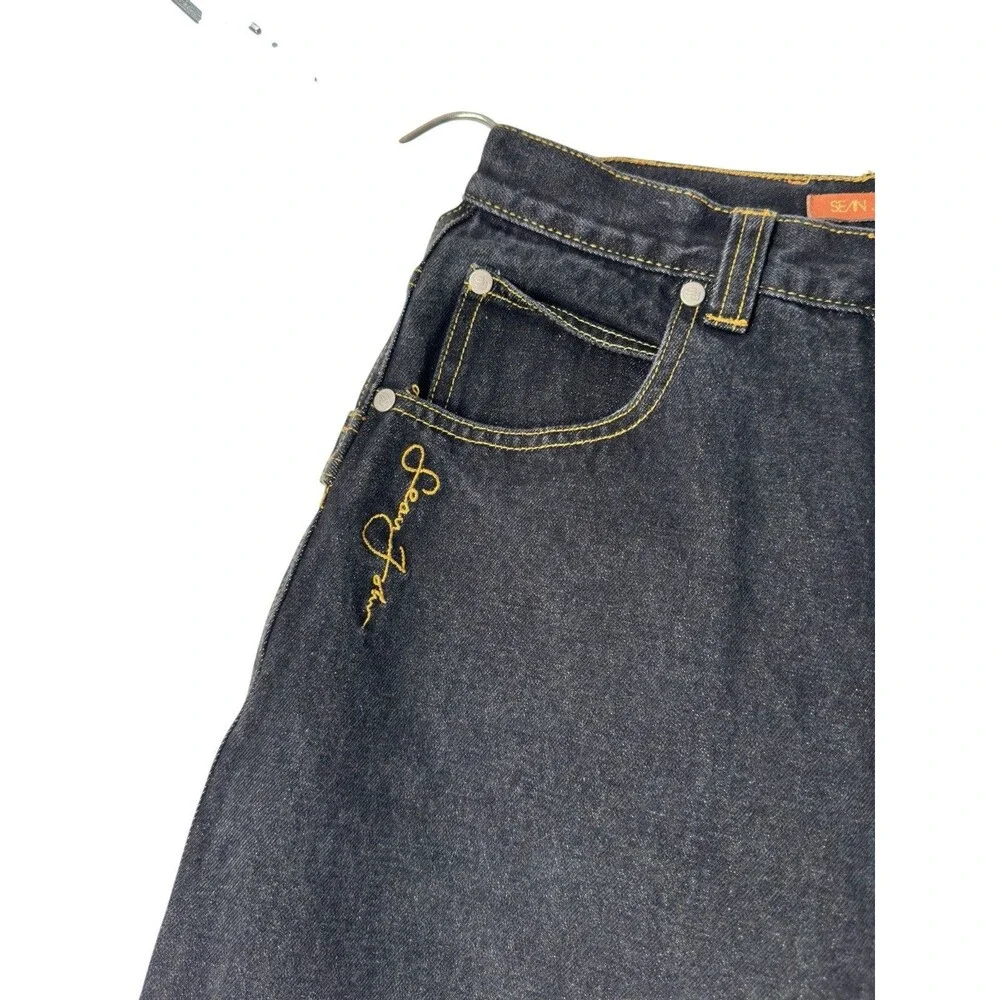 Vintage Y2k BAGGY Sean John Jeans 18 Blue Baggy Wide Leg Hip Hop Skater Womens